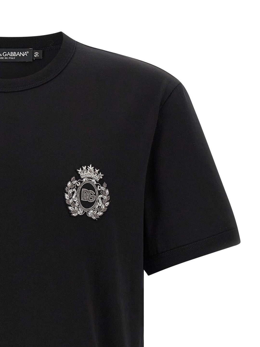 Dolce &amp; Gabbana Black Cotton T-Shirt