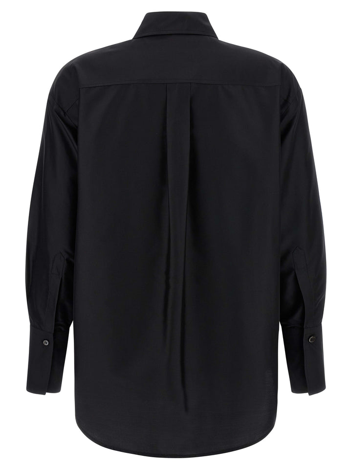 Alberto Biani Black Silk Blouse