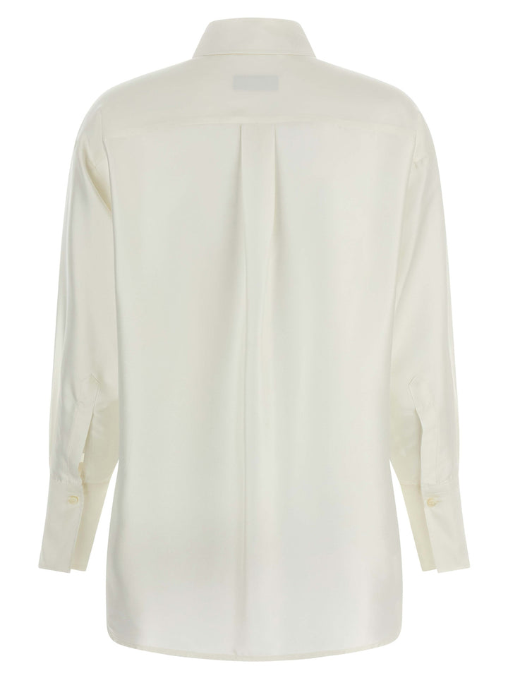 Alberto Biani White Silk Blouse