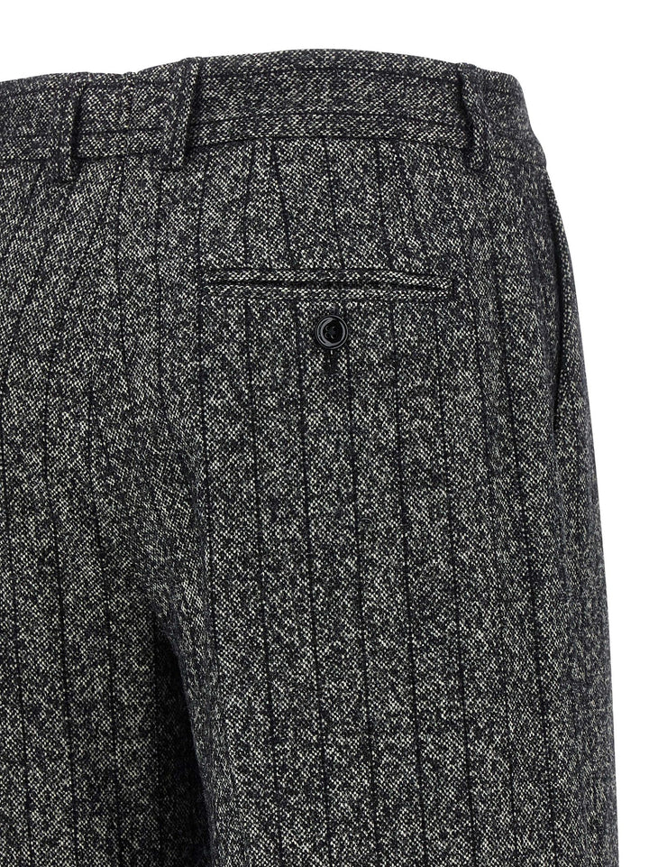 Dolce &amp; Gabbana Bicolor Virgin Wool Casual Pants