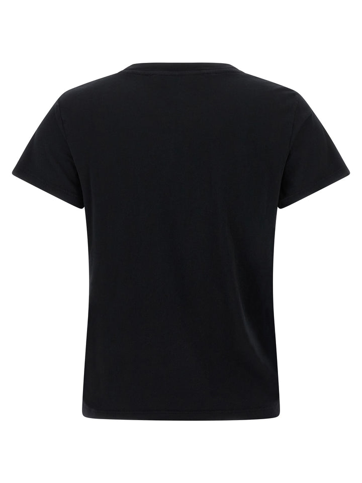 Mother Denim Black Cotton T-Shirt
