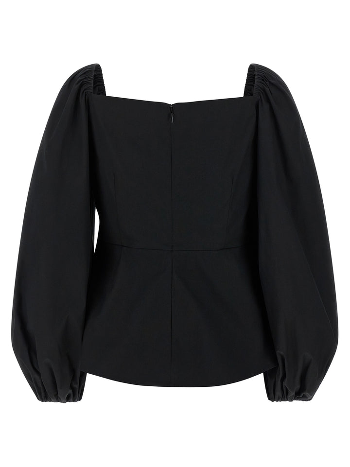 Carolina Herrera Black Cotton Tank Tops