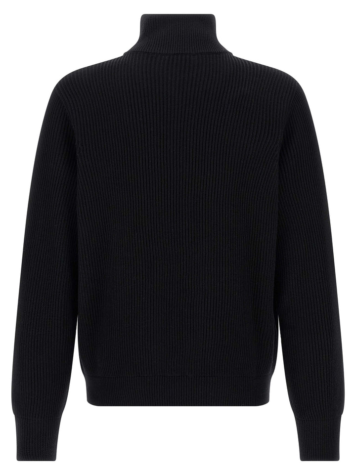 Roberto Collina Black Merino Wool Cardigan