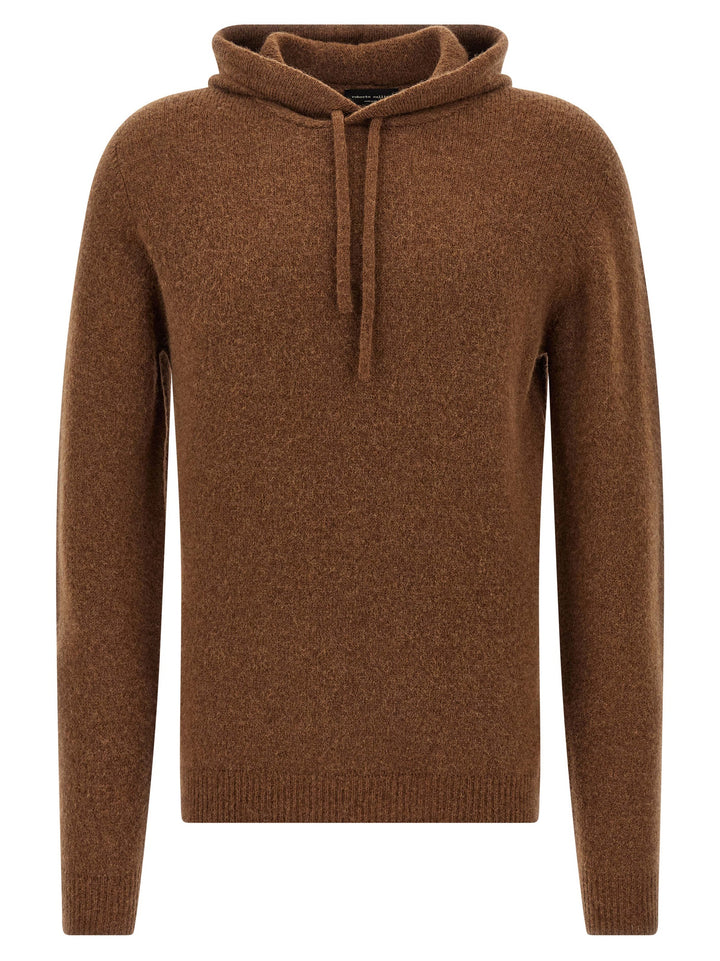 Roberto Collina Brown Virgin Wool Cardigan