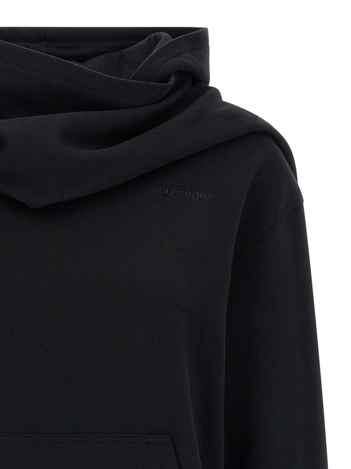 Courrèges Black Cotton Sweatshirt