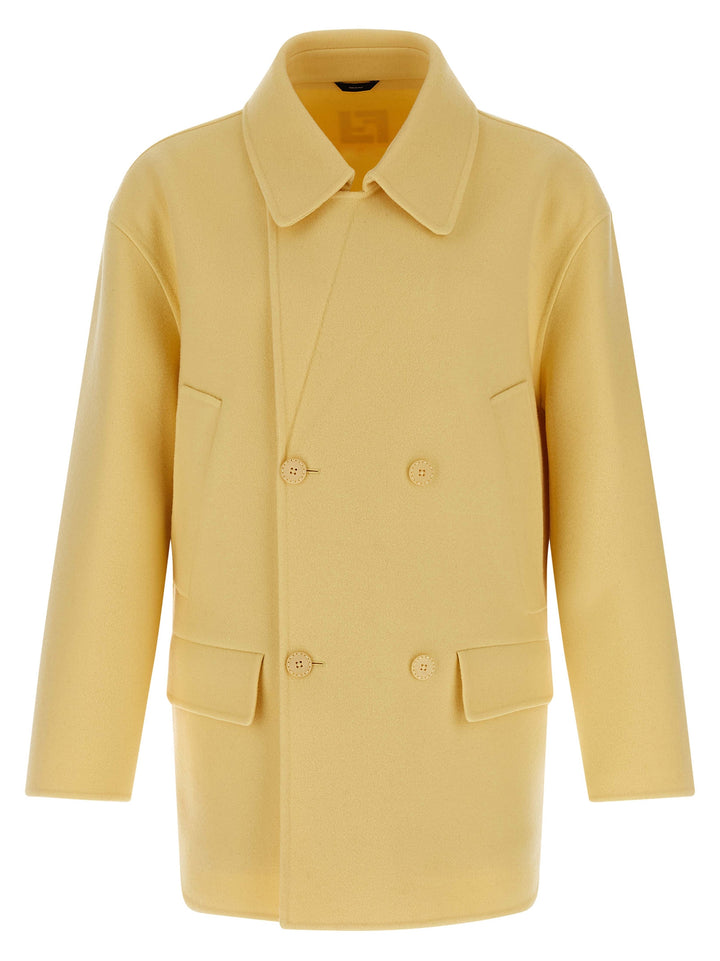 Fendi Bicolor Virgin Wool Coat