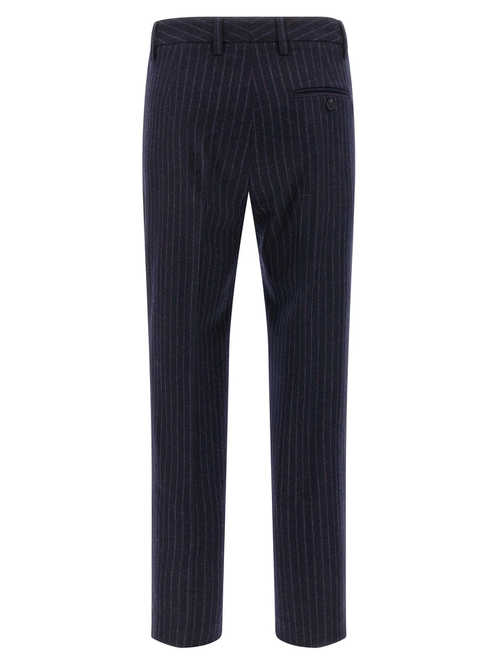 Alberto Biani Blue Virgin Wool Dress Pants