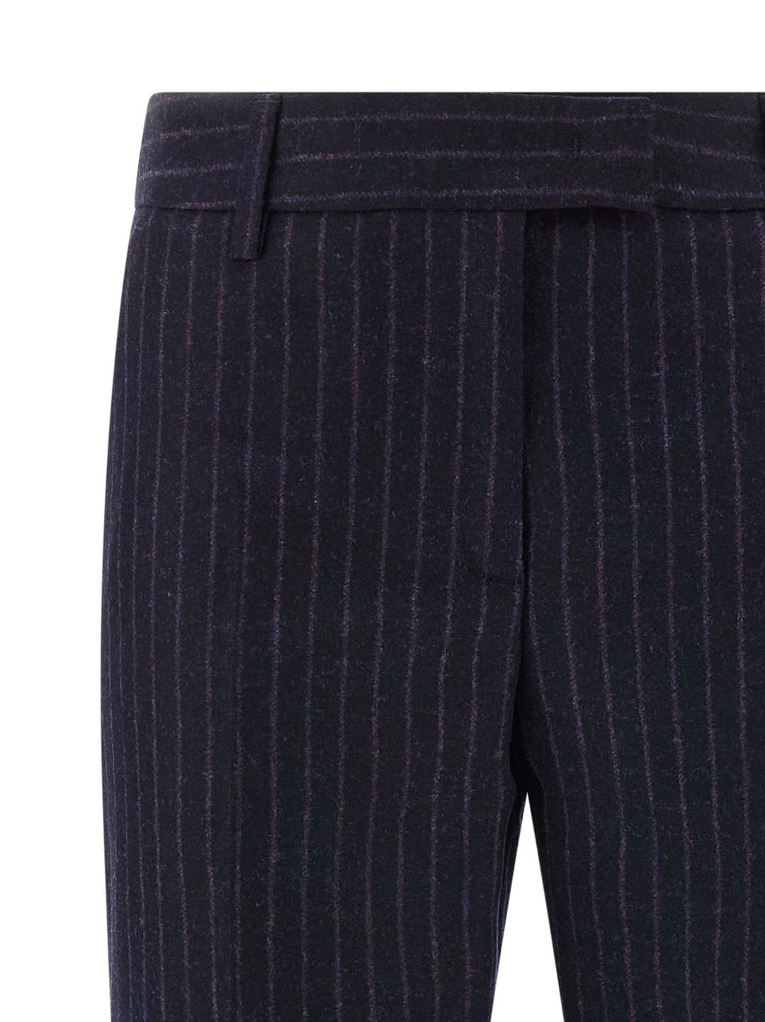 Alberto Biani Blue Virgin Wool Dress Pants