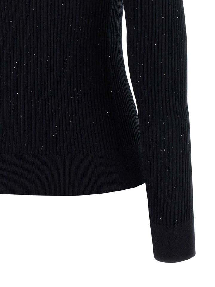 Max Mara Black Silk Cardigan