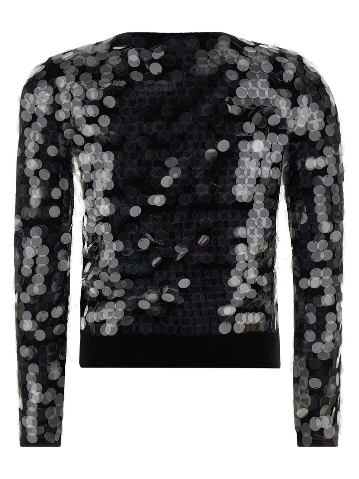 Max Mara Black Virgin Wool Cardigan
