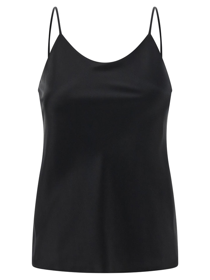 Max Mara Black Silk Tank Tops