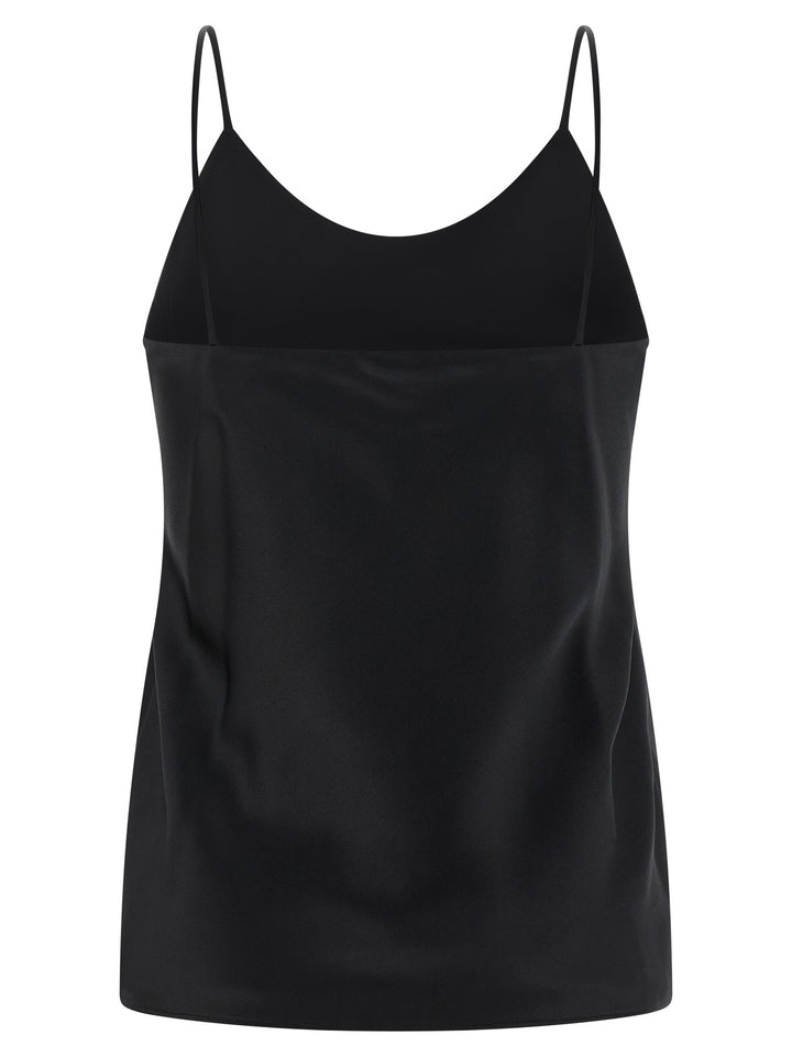 Max Mara Black Silk Tank Tops