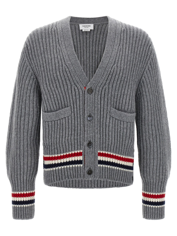 Thom Browne Gray Cashmere Cardigan