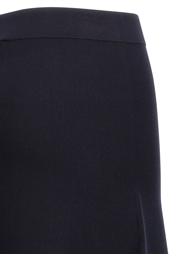 Max Mara Blue Viscose Midi Skirt