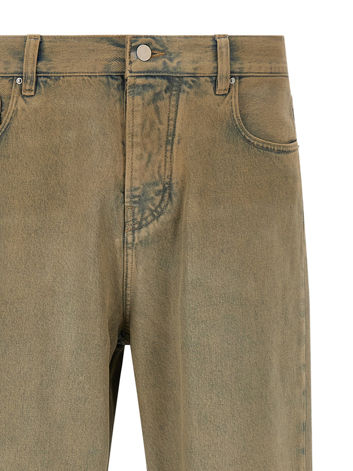 Amiri Beige Cotton Straight-Leg Jeans