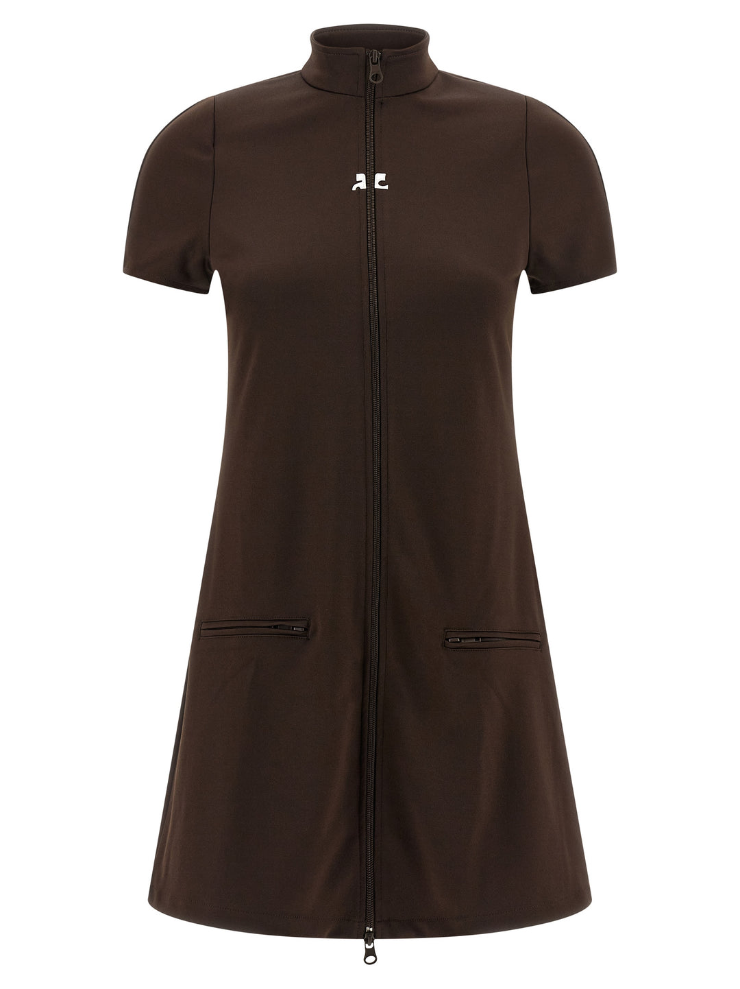 Courrèges Brown Polyester Short Dress