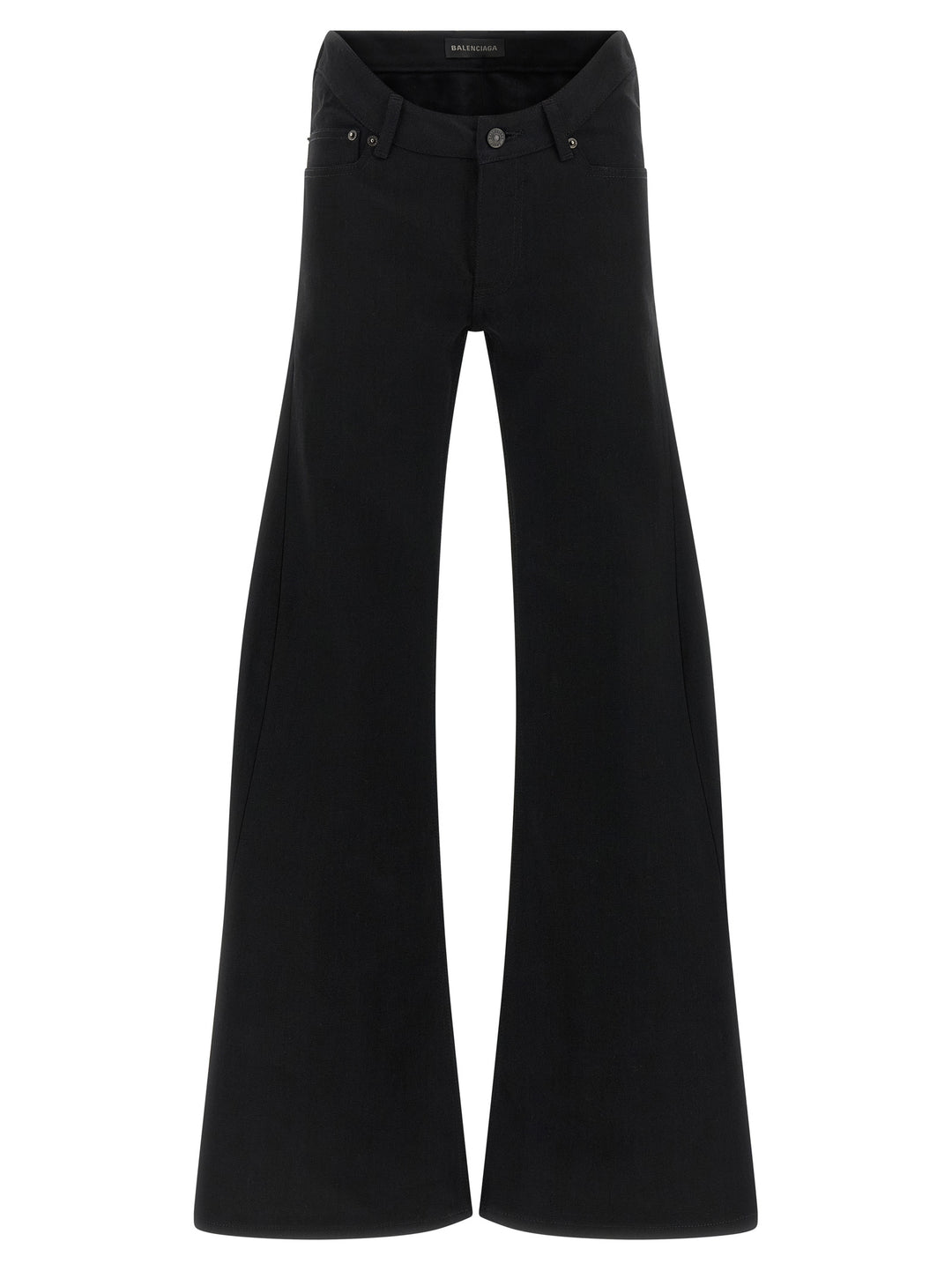 Balenciaga Black Cotton Flared Jeans