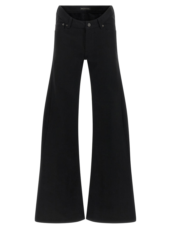 Balenciaga Black Cotton Flared Jeans