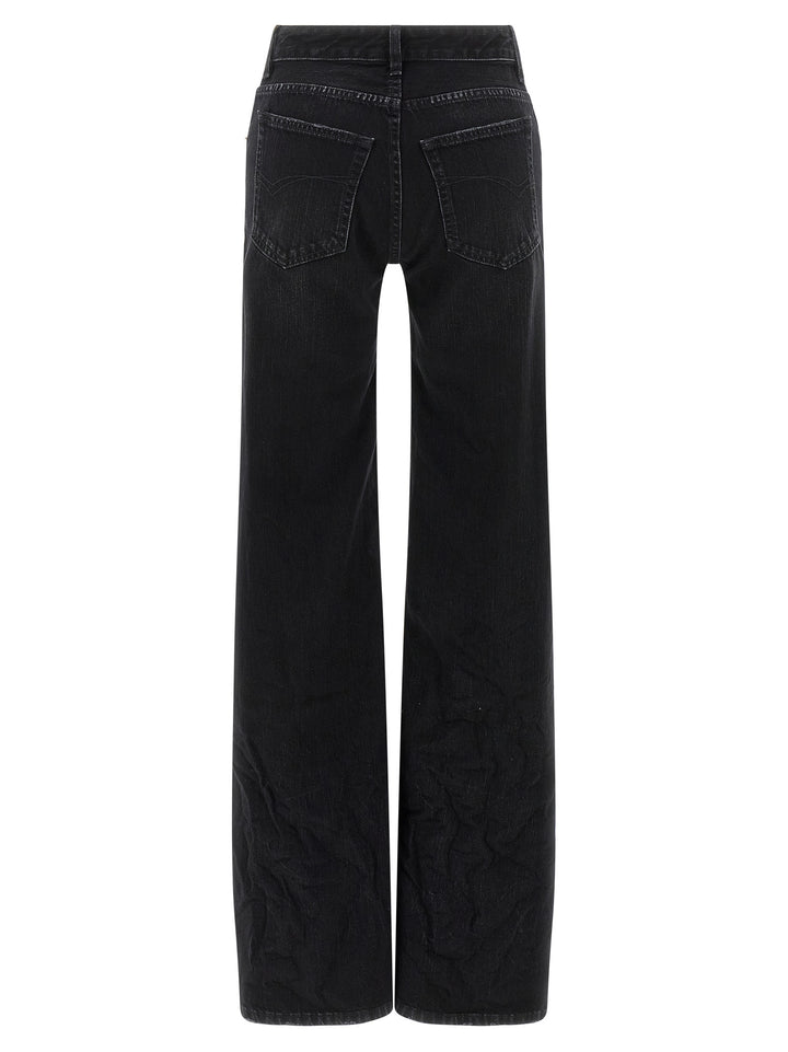 Balenciaga Black Cotton Flared Jeans