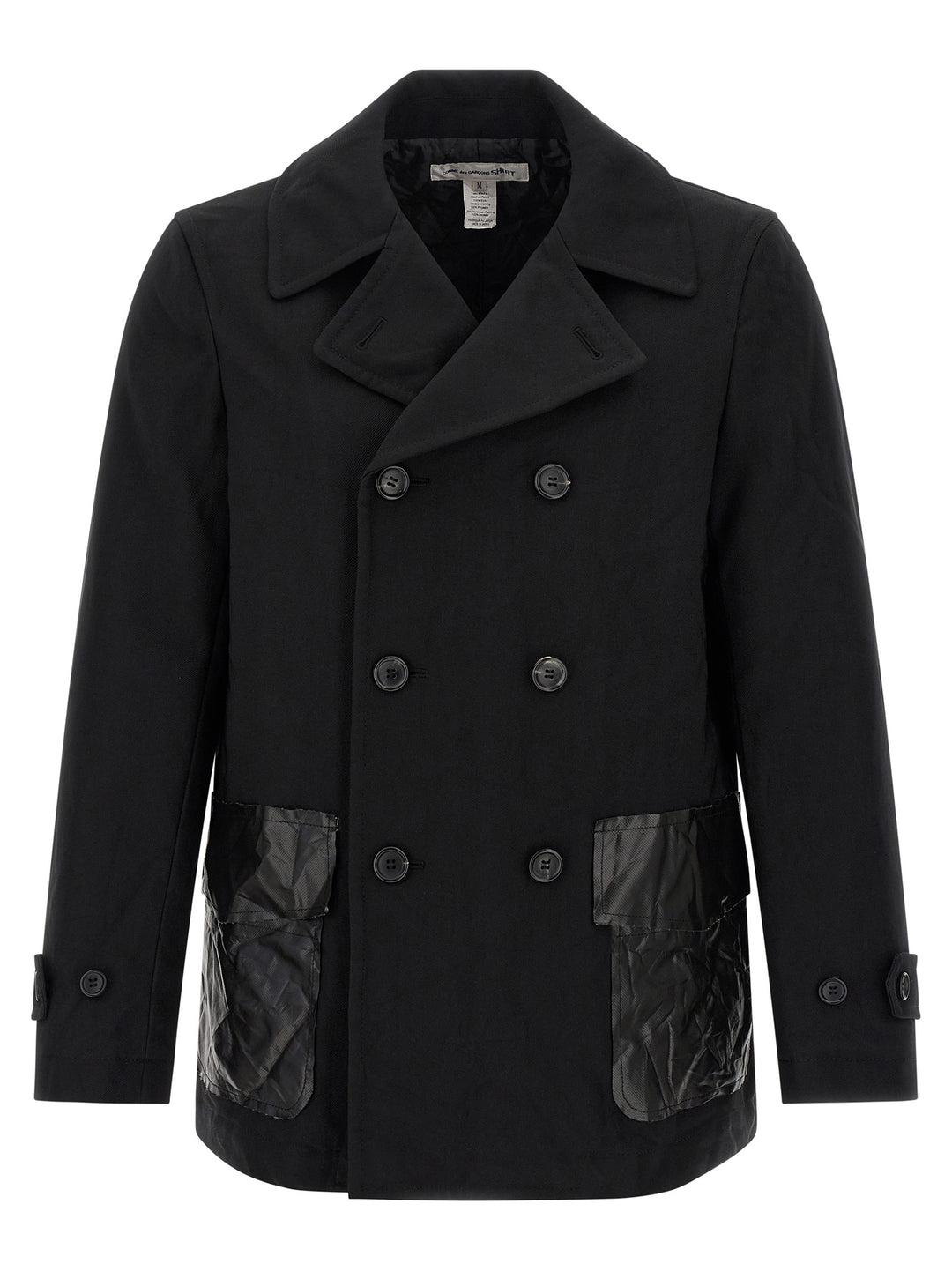 Comme Des Garçons Black Polyester Coat
