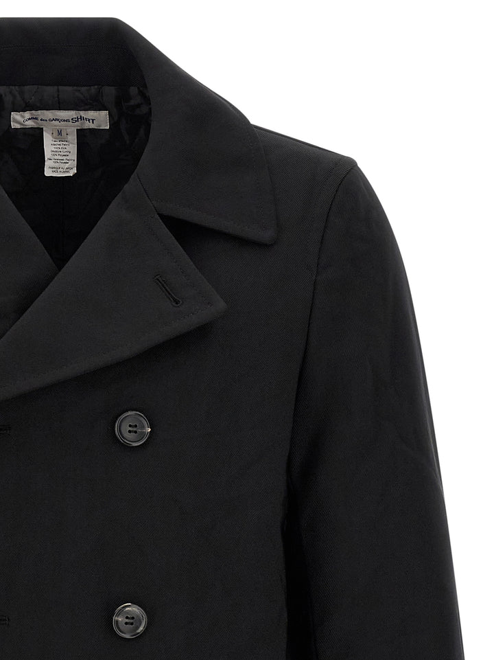 Comme Des Garçons Black Polyester Coat
