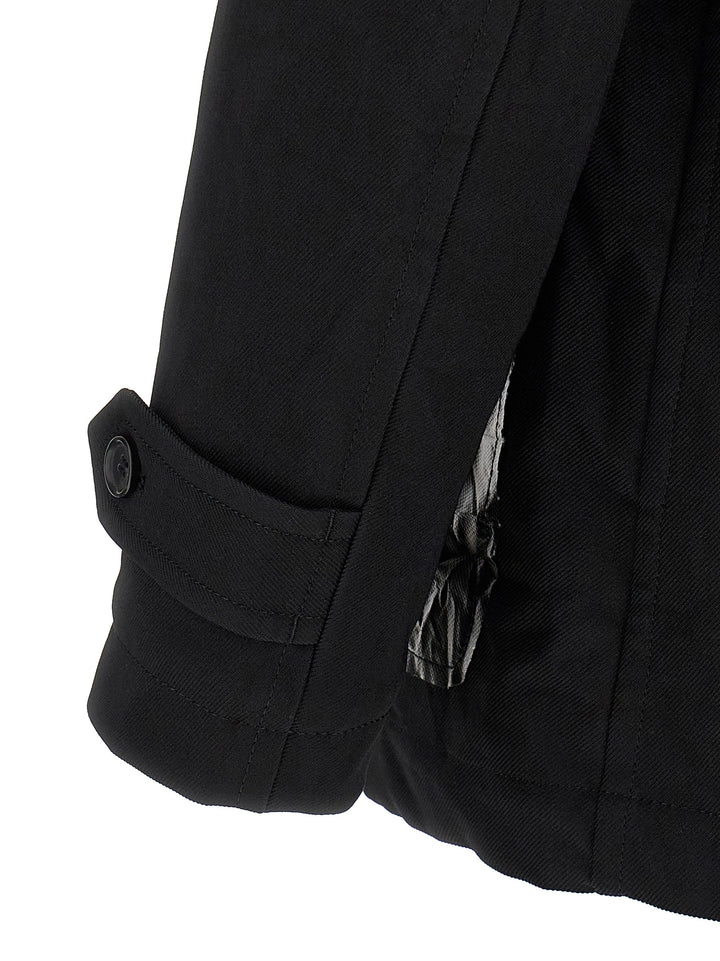Comme Des Garçons Black Polyester Coat