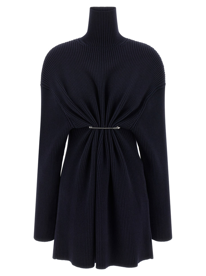 Balenciaga Blue Wool Short Dress