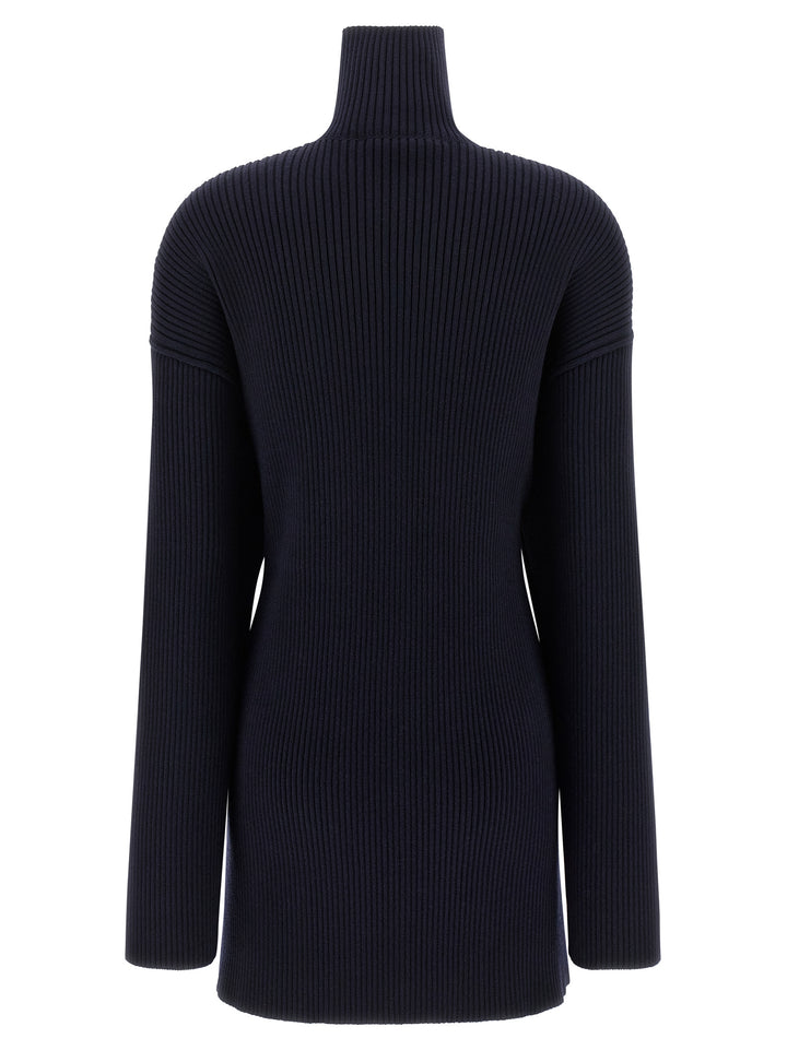 Balenciaga Blue Wool Short Dress