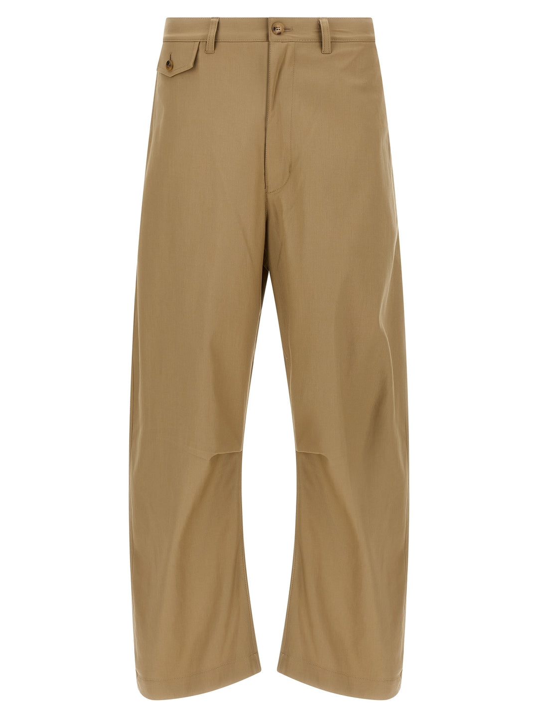 Comme Des Garçons Beige Cotton Casual Pants