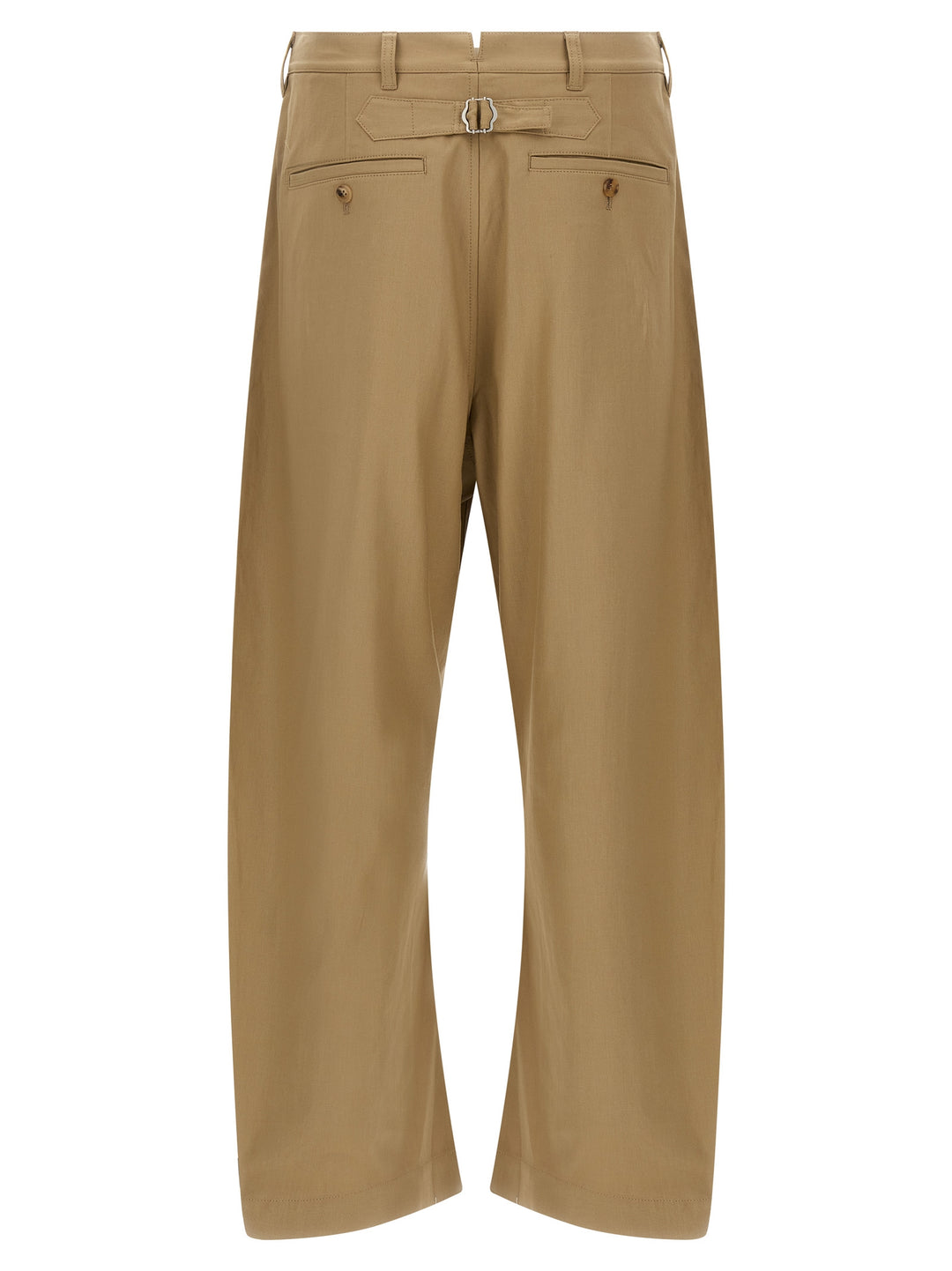 Comme Des Garçons Beige Cotton Casual Pants