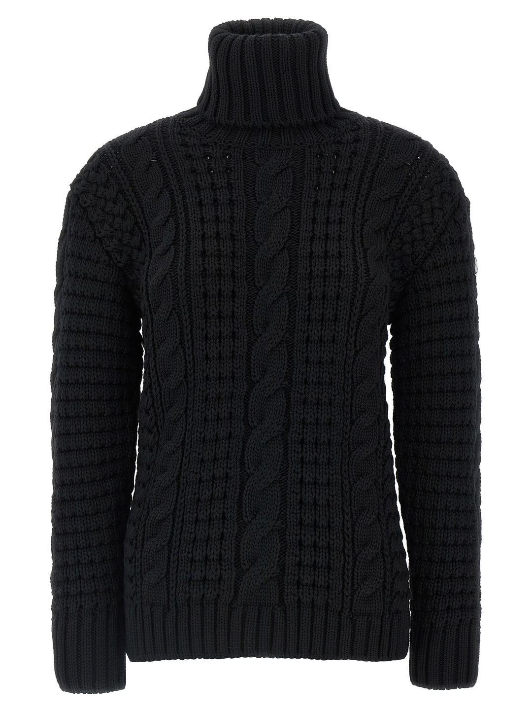MONCLER GENIUS Black Virgin Wool Cardigan
