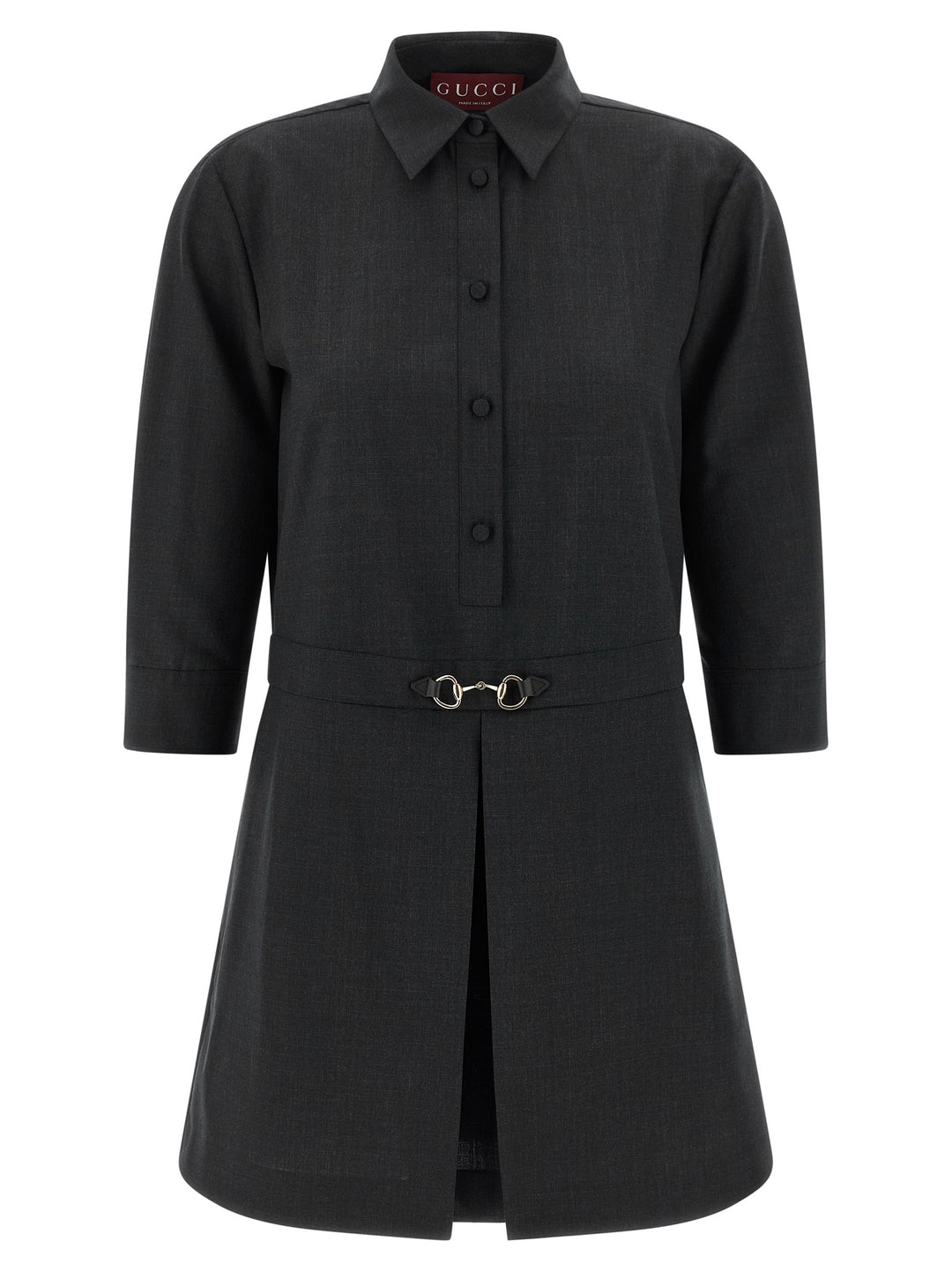 Gucci Gray Wool Short Dress