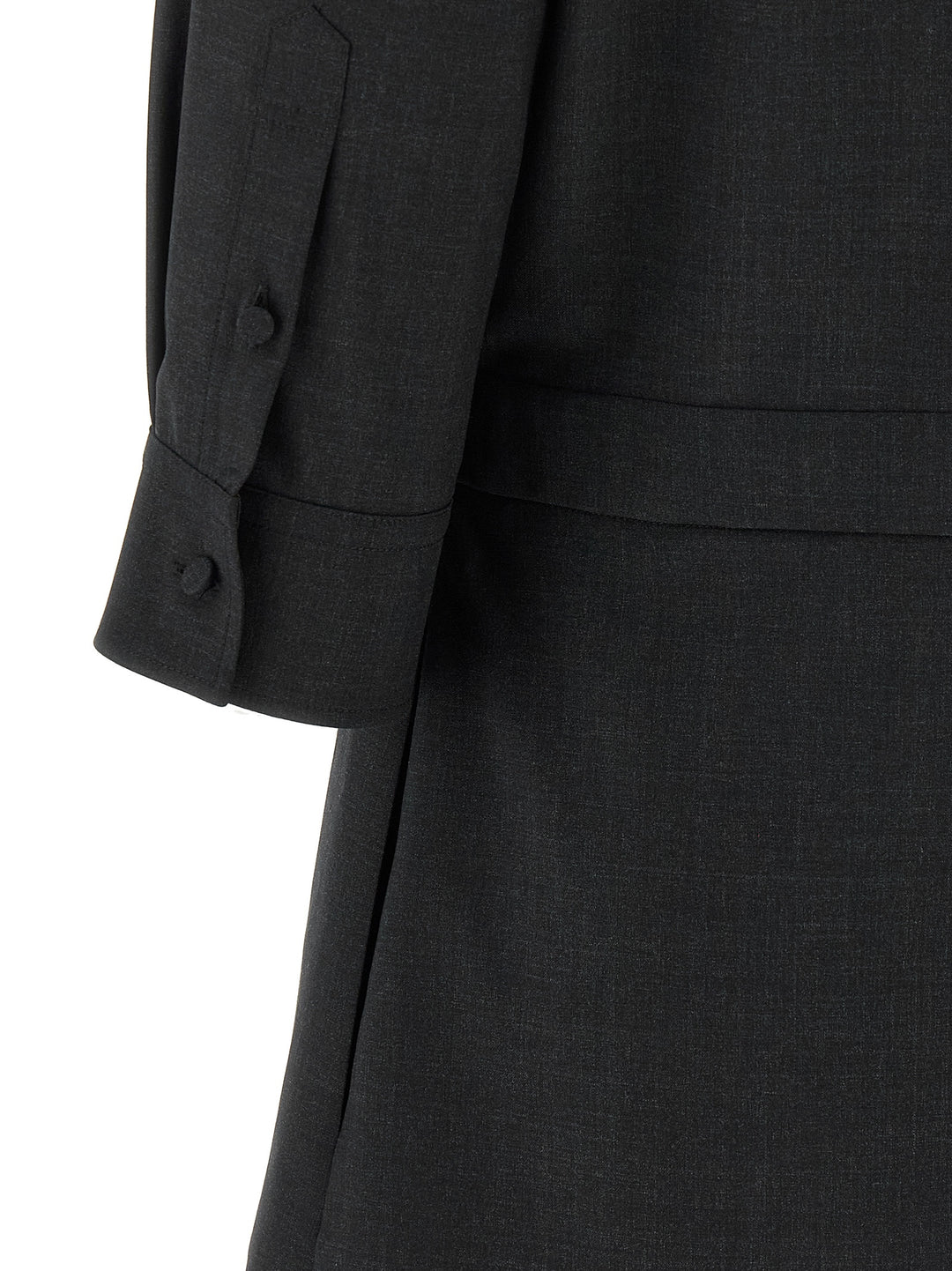 Gucci Gray Wool Short Dress