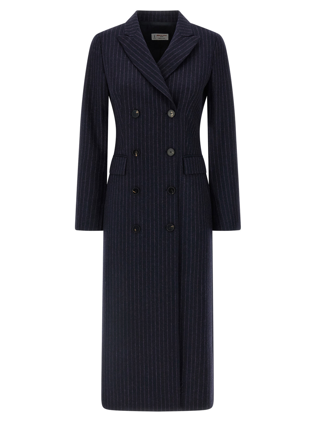 Alberto Biani Blue Virgin Wool Coat
