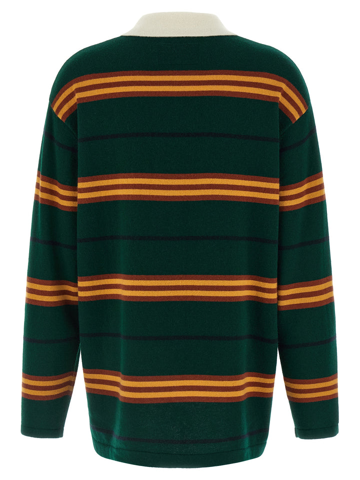 Guest in Residence Bicolor Cashmere Polo Shirt