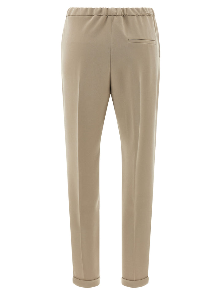 Alberto Biani Beige Triacetate Casual Pants