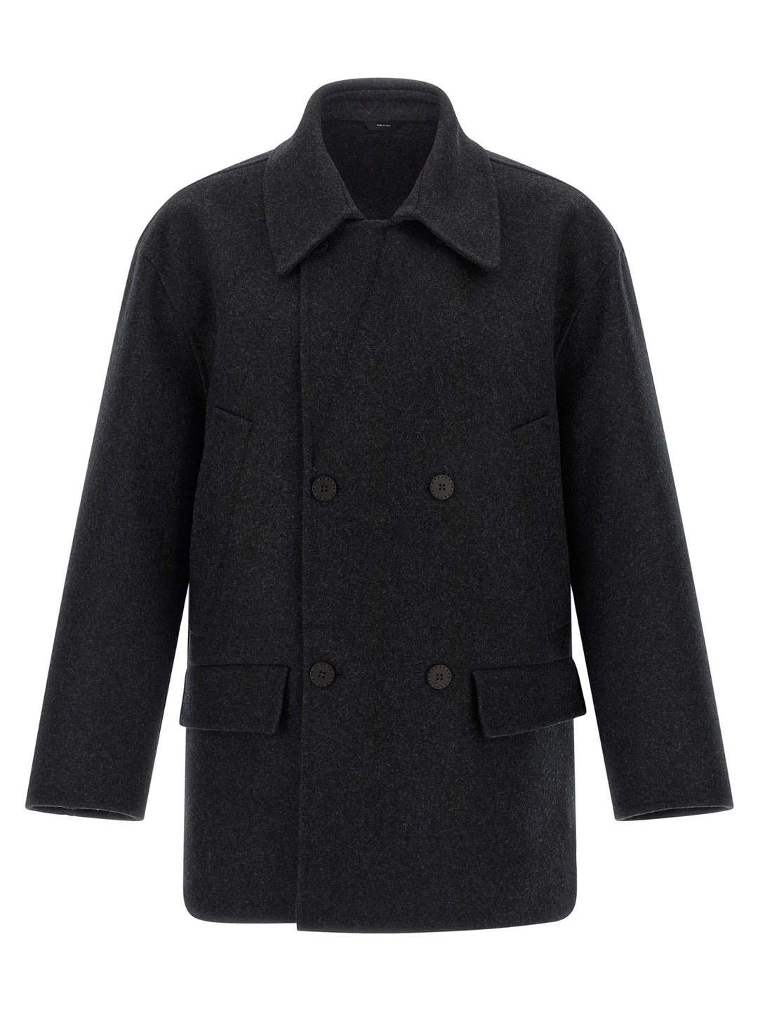 Fendi Gray Virgin Wool Coat