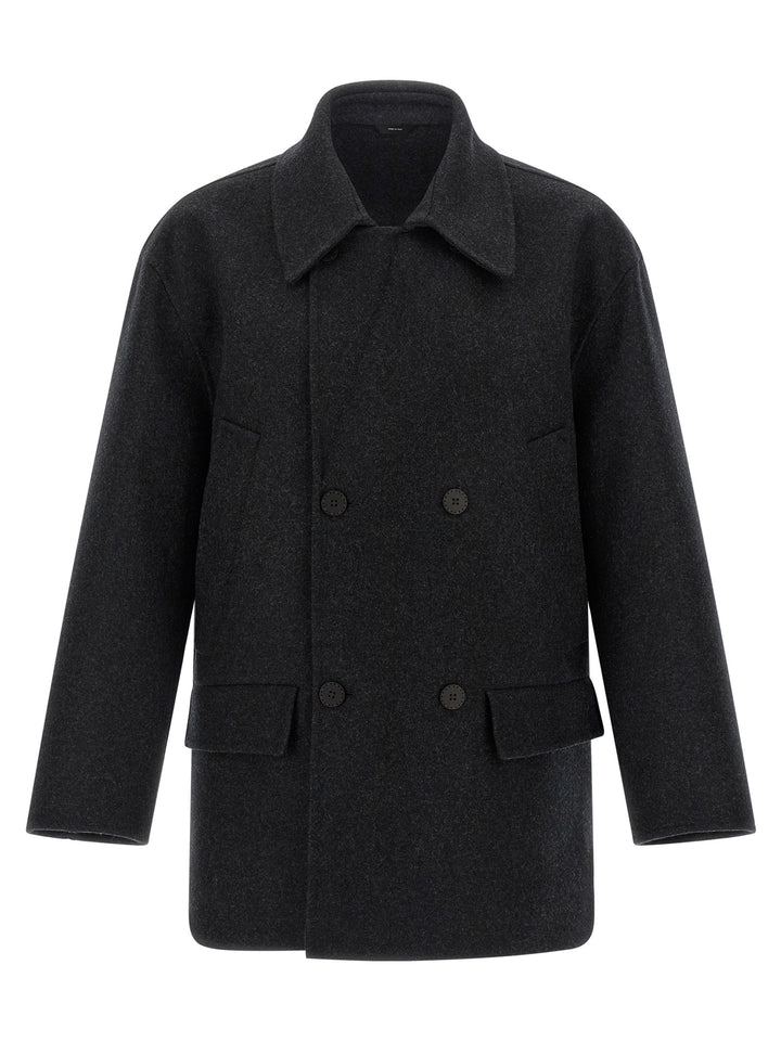 Fendi Gray Virgin Wool Coat