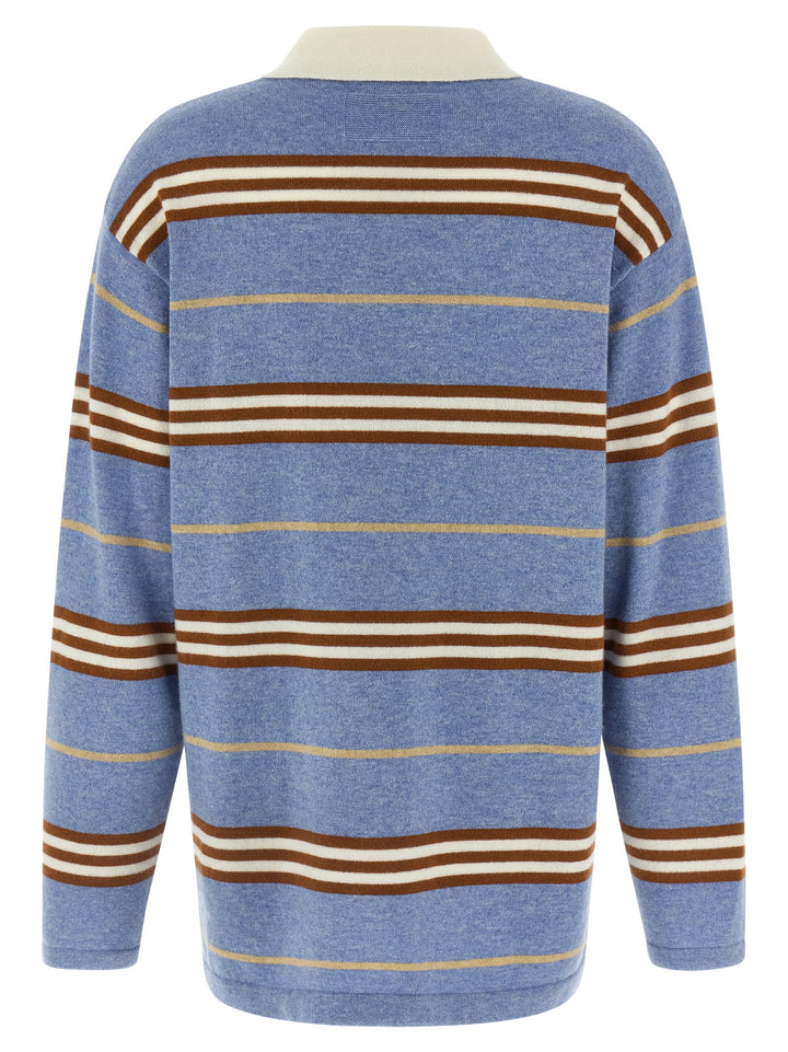 Guest in Residence Blue Cashmere Polo Shirt