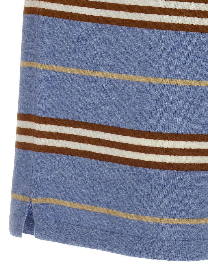 Guest in Residence Blue Cashmere Polo Shirt