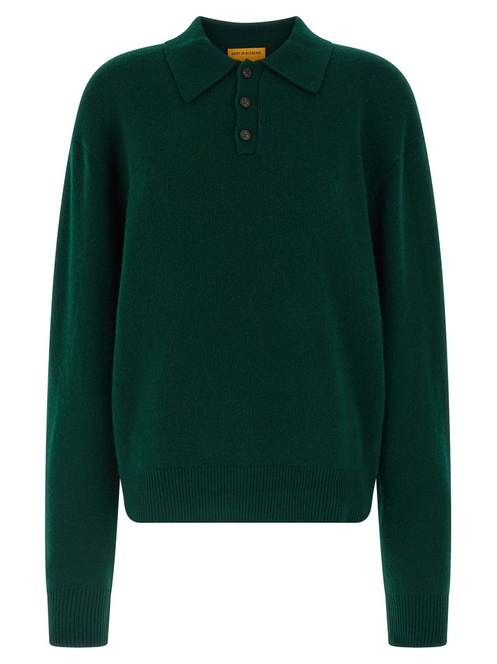 Guest in Residence Bicolor Cashmere Polo Shirt