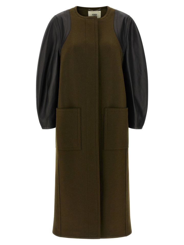 Fendi Bicolor Viscose Coat