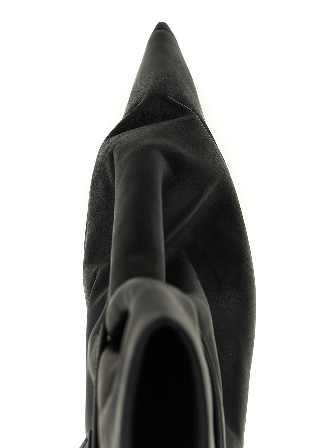 Rick Owens Black Cowhide Ankle Boots