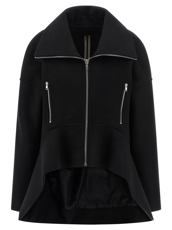 Rick Owens Black Virgin Wool Coat
