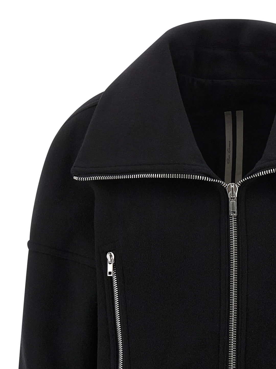 Rick Owens Black Virgin Wool Coat