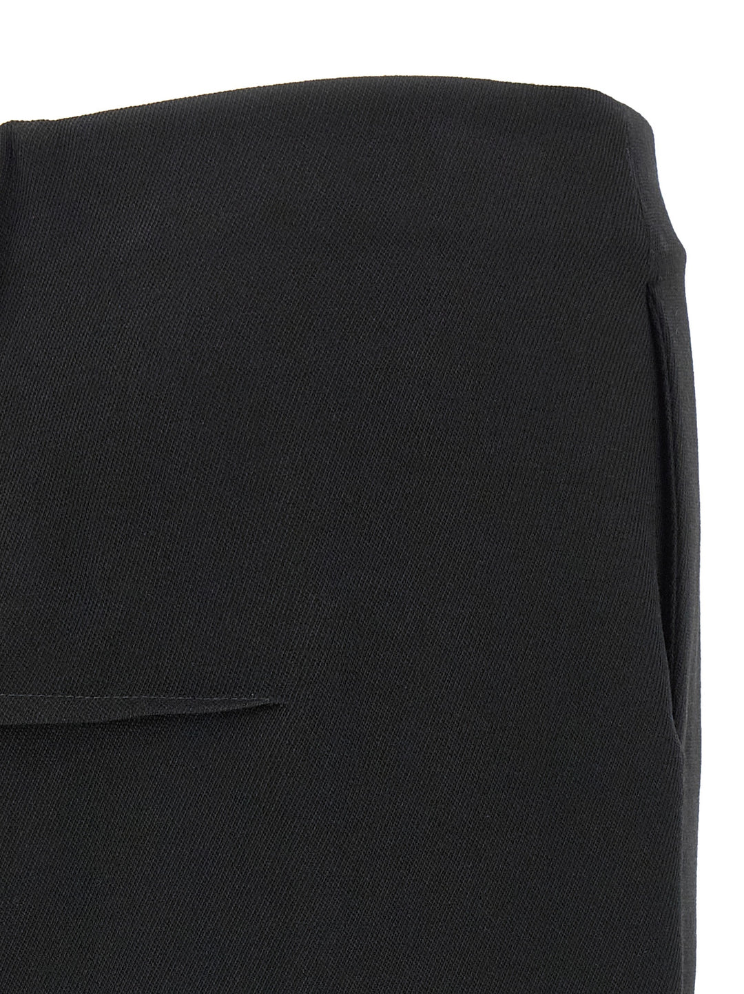 Rick Owens Black Virgin Wool Mini Skirt