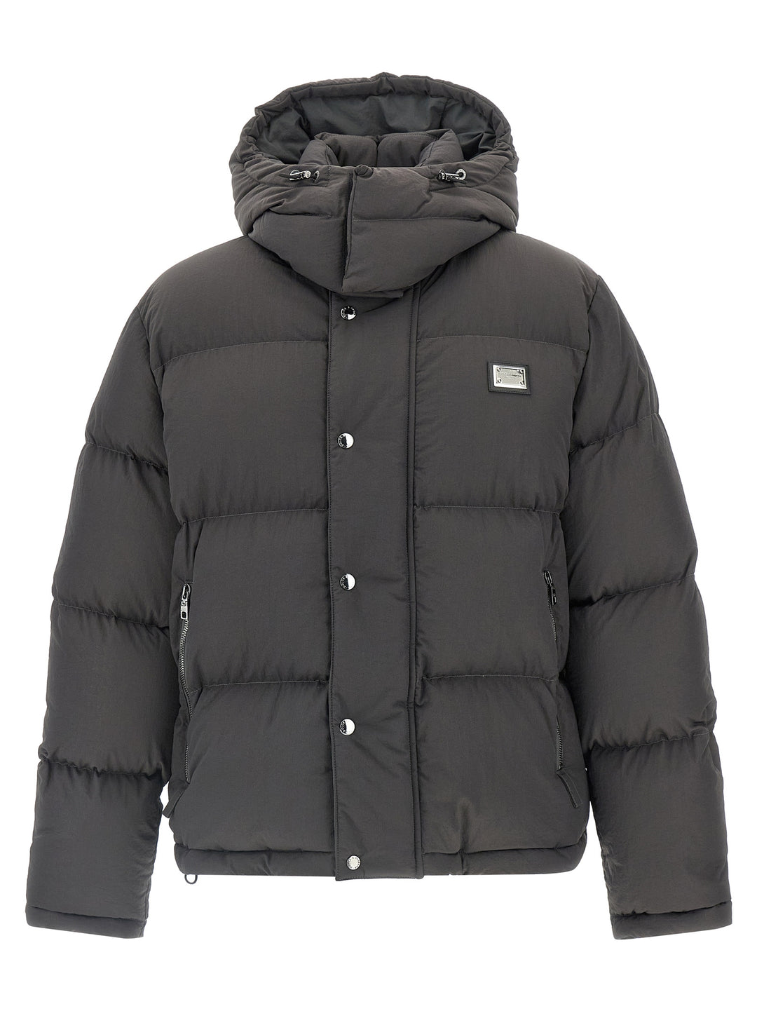 Dolce &amp; Gabbana Gray Polyamide Full-Length Jacket