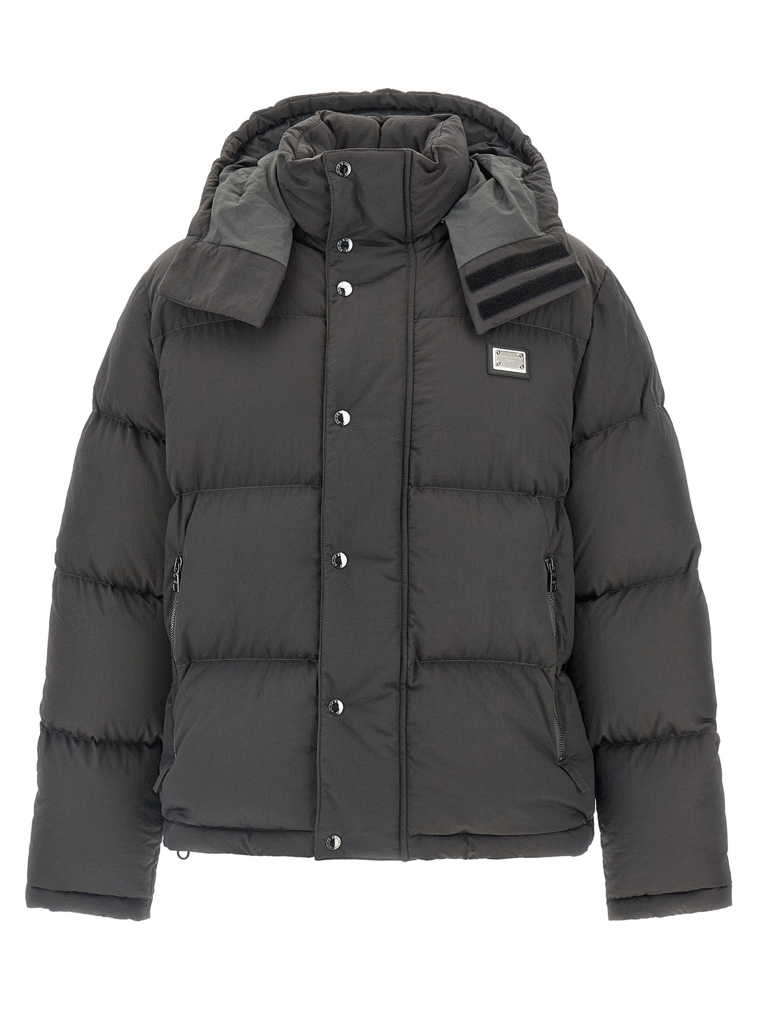 Dolce &amp; Gabbana Gray Polyamide Full-Length Jacket