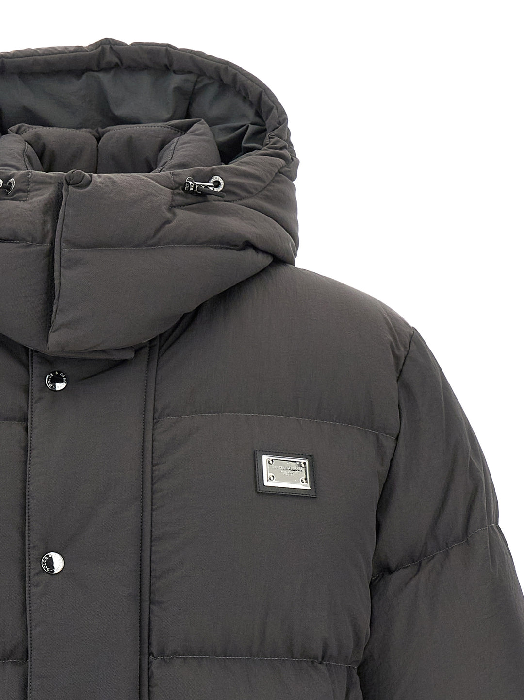 Dolce &amp; Gabbana Gray Polyamide Full-Length Jacket
