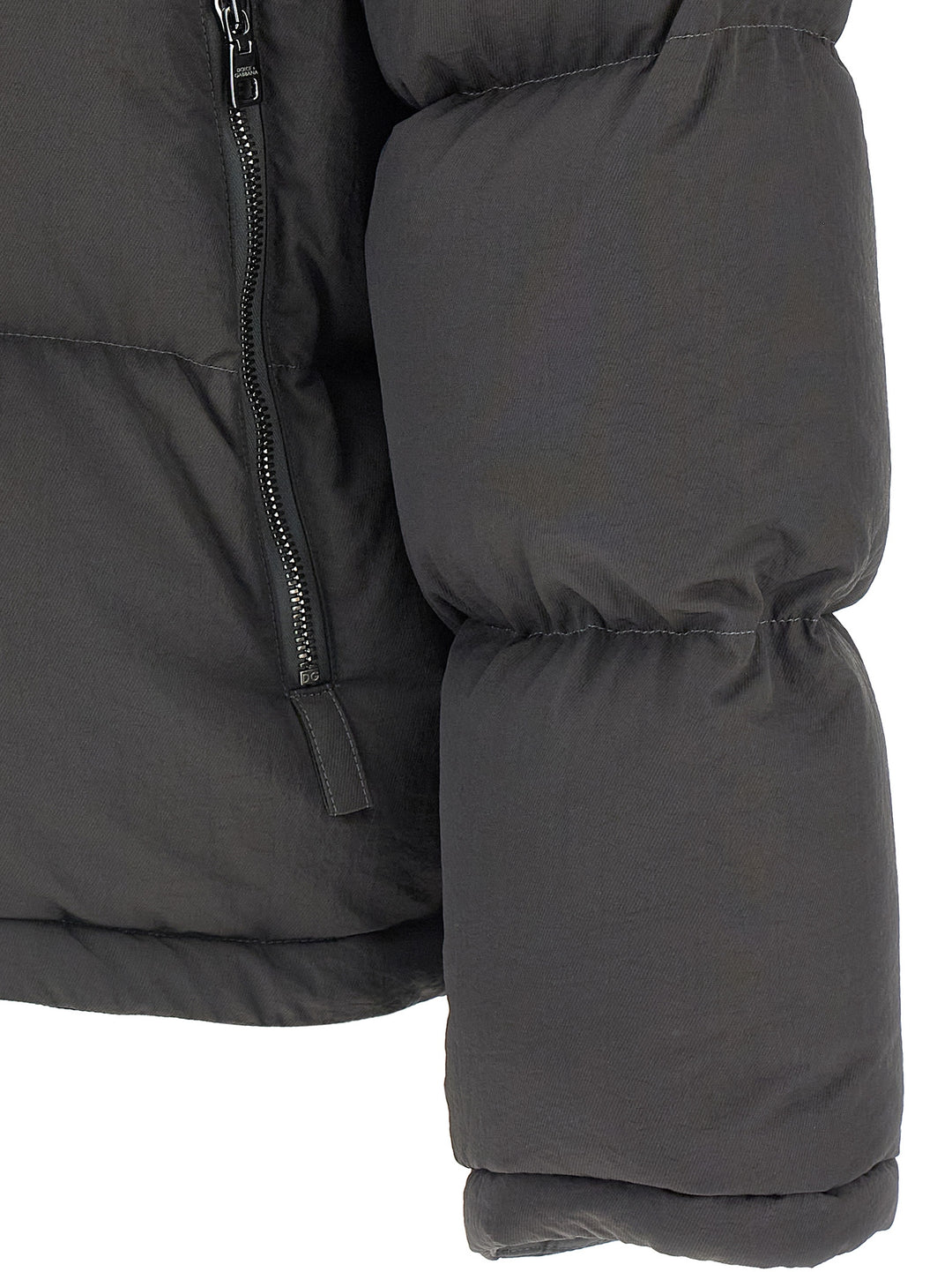 Dolce &amp; Gabbana Gray Polyamide Full-Length Jacket